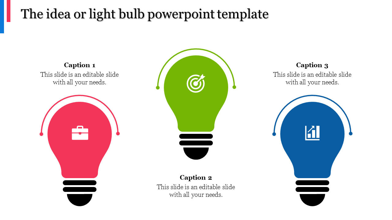 light bulb powerpoint template-The idea or light bulb powerpoint template